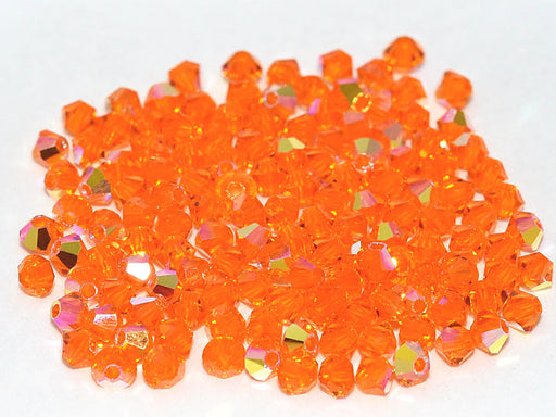 MC (machine cut) Perlen 3 mm Sonne Transparent AB Tschechisches Glas Farbe_Yellow Farbe_ Multicolored