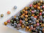 25 g (ca. 620 Stück) Mischung aus Tschechische Facettierten Glasperlen Fire-Polished Rund 3 mm, 5 Farben Meteorregen, Tschechisches Glas (Mix of Faceted Fire Polished Beads)