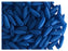 50 St. Dagger Kleine NEON ESTRELA Perlen 3x10mm, Böhmisches Glas, Blau