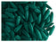 50 St. Dagger Kleine NEON ESTRELA Perlen 3x10mm, Böhmisches Glas, Smaragd Grün