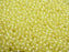 100 St. Runde Gepresste Perlen 3mm, Böhmisches Glas, Kristall Gelb Luster