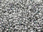100 St. Runde Gepresste Perlen 3mm, Tschechisches Glas, Kristall Vitrail Hell