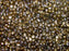 100 St. Runde Gepresste Perlen 3mm, Böhmisches Glas, Kristall Bernstein Glanz