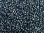 100 St. Runde Gepresste Perlen 3mm, Böhmisches Glas, Kristall Blau Glänzend Azuro