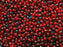 100 St. Runde Gepresste Perlen 3mm, Böhmisches Glas, Ruby Transparente Glanz Azuro (Rotwein Transparente Azuro)