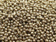 100 St. Runde Gepresste Perlen 3mm, Böhmisches Glas, Dunkles Gold
