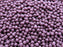100 St. Runde Gepresste Perlen 3mm, Böhmisches Glas, Undurchsichtig Lavendel