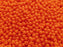 100 St. Runde Gepresste Perlen 3mm, Böhmisches Glas, Undurchsichtiges Orange