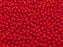 100 St. Runde Gepresste Perlen 3mm, Böhmisches Glas, Undurchsichtig Koralle Rot