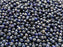 100 St. Runde Gepresste Perlen 3mm, Böhmisches Glas, Undurchsichtig Blau Picasso