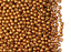 100 St. Runde Gepresste Perlen 3mm, Böhmisches Glas, Messing Gold
