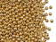 Runde Perlen 3 mm Kristall mit 24 Kt Gold vergoldet Tschechisches Glas  Farbe_Gold