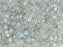 100 St. Fire Polished facettierte Glasperlen Rund 3mm, Kristall, geätzt, blau schimmernd, Tschechisches Glas