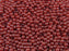 100 St. Runde Gepresste Perlen 3mm, Böhmisches Glas,Alabaster Rot Pastell