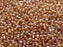 100 St. Gepresste Perlen rund 3mm, Kristall Orange schimmernd, Tschechisches Glas