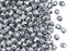 100 St. Fire Polished facettierte Glasperlen rund 4mm, Kristall, Labrador voll (Silber metallic), Tschechisches Glas
