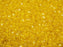 100 St. Fire Polished facettierte Glasperlen rund 4mm, Bernstein (Gelb Transparent), Tschechisches Glas