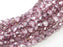 100 pcs 100 pcs Fire Polished Beads 4 mm Crystal Flamingo Metallic Ice Czech Glass Pink