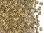 100 pcs Fire Polished facettierte Glasperlen rund 4 mm, Kristall Loch mit 24 Kt Gold beschichtet, Tschechisches Glas (Fire Polished Beads)