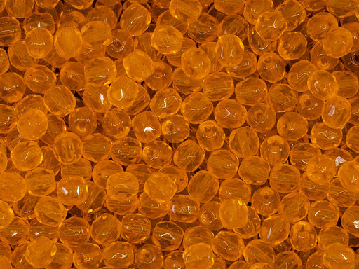 100 pcs Fire Polished facettierte Glasperlen rund 4 mm, Hyazinthe Transparent , Tschechisches Glas (Rocailles Seed Beads)