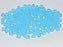 144 pcs MC (machine cut) Perlen 4 mm Aqua Bohemica Matt Tschechisches Glas Farbe_Blue
