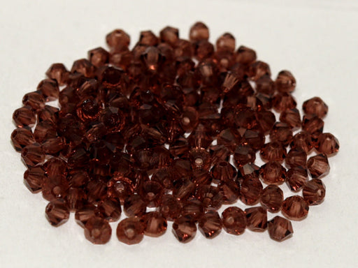 144 pcs MC (machine cut) Perlen 4 mm Helles Burgunderrot Tschechisches Glas Farbe_Red