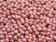 100 St. Runde Gepresste Perlen 4mm, Böhmisches Glas, Weiße Kreide Red Luster