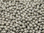 100 St. Runde Gepresste Perlen 4mm, Böhmisches Glas, Weiße Kreide Jet Luster