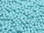100 St. Runde Gepresste Perlen 4mm, Böhmisches Glas, Opak Türkis Blau
