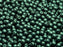 100 St. Runde Gepresste Perlen 4mm, Böhmisches Glas, Dark Green Matte