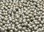 100 St. Runde Gepresste Perlen 4mm, Böhmisches Glas, Opak Grau Matte