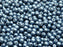 100 St. Runde Gepresste Perlen 4mm, Böhmisches Glas, Opak Blau Matte
