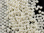 1 St. Runde Gepresste Perlen Set rund 3mm, 4mm, 6mm, 8mm, Weiße Perle, Tschechisches Glas