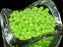 100 St. Runde Perlmuttperlen 3mm, Böhmisches Glas, Pastell Grüne Erbse
