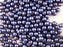 100 St. Runde Perlmuttperlen 3mm, Böhmisches Glas, Blau Matte