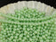 100 St. Runde Perlmuttperlen 3mm, Böhmisches Glas, Baby Grün Pastell