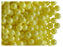 100 St. Runde Perlmuttperlen 3mm, Böhmisches Glas, Baby Gelb Pastell