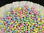 100 St. Runde Perlmuttperlen 3mm, Böhmisches Glas, Baby Mix Pastell