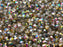 1 St. Fire Polished Glasperlen Set rund 3mm, 6mm. 3 Farben: Schwarz, Kreideweiß, Kristall Glasmalerei, Tschechisches Glas