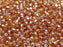 100 St. Fire Polished facettierte Glasperlen rund 4mm, Kristall, orange schimmernd, Tschechisches Glas