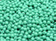 100 St. Runde Gepresste Perlen 4mm, Böhmisches Glas, Opak Türkisgrün