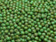 100 St. Runde Gepresste Perlen 4mm, Böhmisches Glas, Türkisgrün Travertin Dark