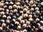 100 St. Runde Gepresste Perlen 4mm, Böhmisches Glas, Schwarz Sliperit