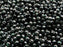 100 St. Runde Gepresste Perlen 4mm, Böhmisches Glas, Schwarz-Aprikosen-Medium