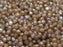 100 St. Gepresste Perlen rund 4mm, Kristall matt, Braun schimmernd, Tschechisches Glas