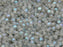 100 St. Gepresste Perlen rund 4mm, Kristall matt Blau schimmernd, Tschechisches Glas