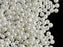 100 St. Runde Perlmuttperlen 3mm, Böhmisches Glas, Weiße Perle