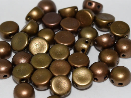 Glastropfen 11x8mm Kreideweiß Lila Gold Luster Tschechisches Glas Farbe_Gold
