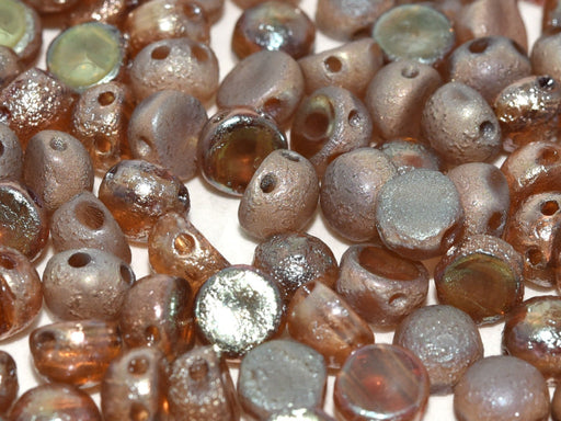 Glastropfen 11x8mm Jet Bernstein Tschechisches Glas Farbe_Yellow