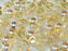 Gepresste Perlen Cabochon 6mm 2-Loch Zink irisierend Tschechisches Glas Farbe_Grey Farbe_ Multicolored